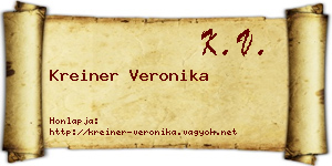 Kreiner Veronika névjegykártya